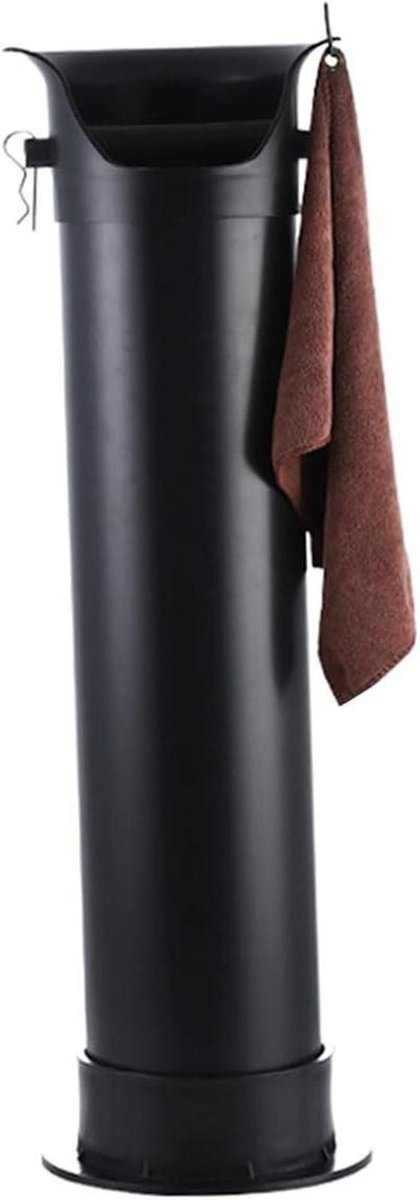 Koffie-uitklopbak - Koffiedik emmer - Netjes werken - Grote 17L capaciteit - 86 cm hoog - Zwart