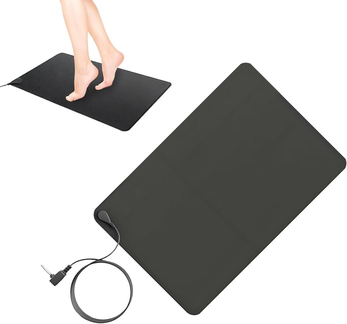 Aardingsmat Voeten - Antistatisch Kussen - Ontspanning Bevorderen - Lichtgewicht en Compact - 40x60cm - Zwart