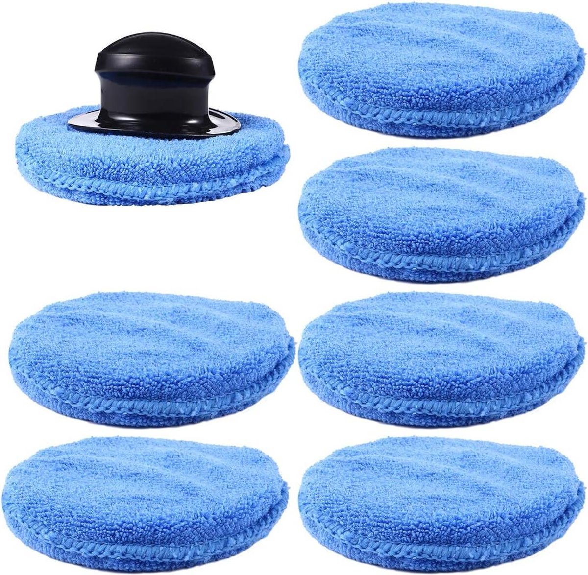Autowas Spons - Reinigingspads - Auto Reinigen - Met Handvat - 8 Stuks - Diverse Kleuren