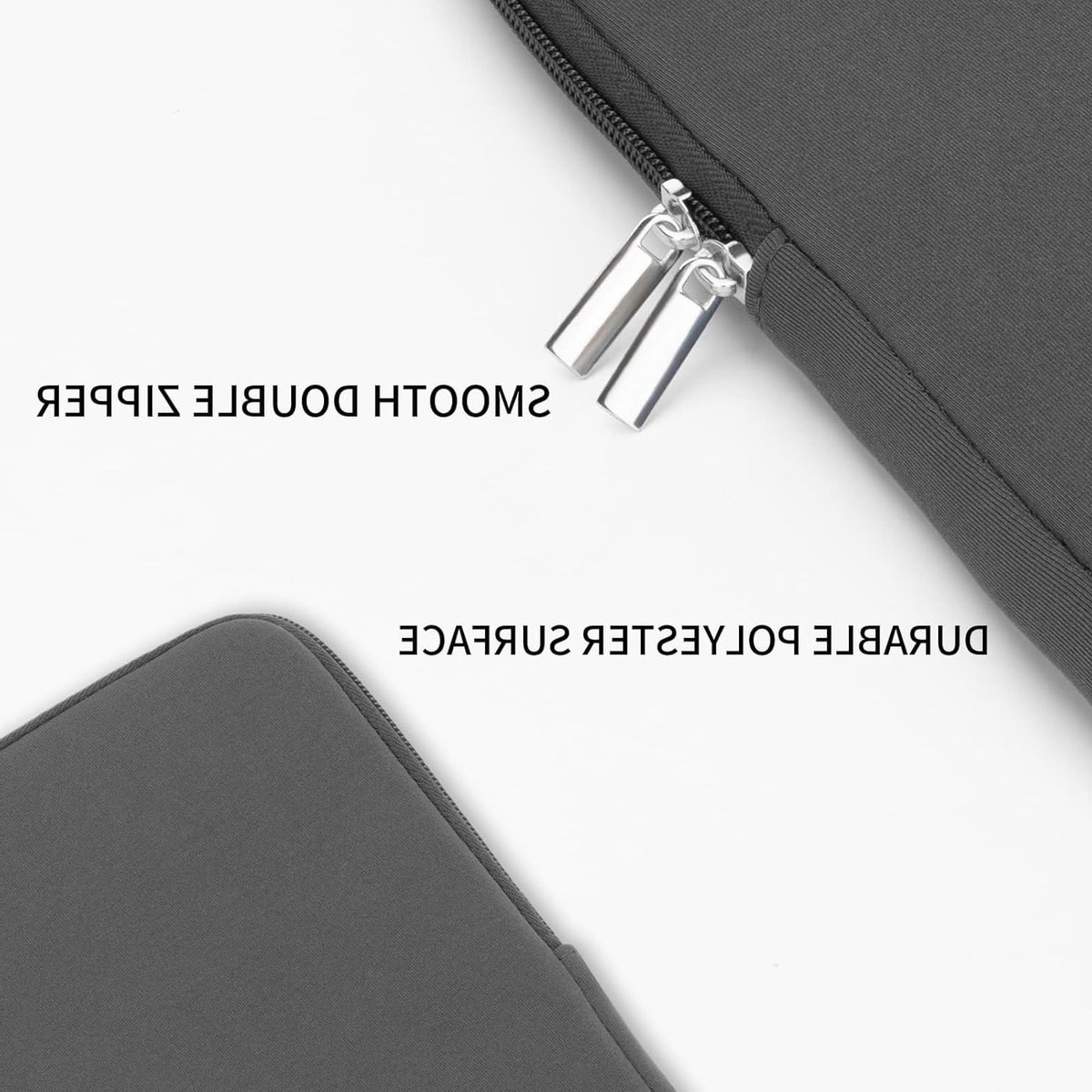 Laptop Sleeve voor 11-11.6 inch Laptops met Accessoires Tas - Geschikt voor MacBook Air en Chromebook (Grijs, Geüpdatete Versie)