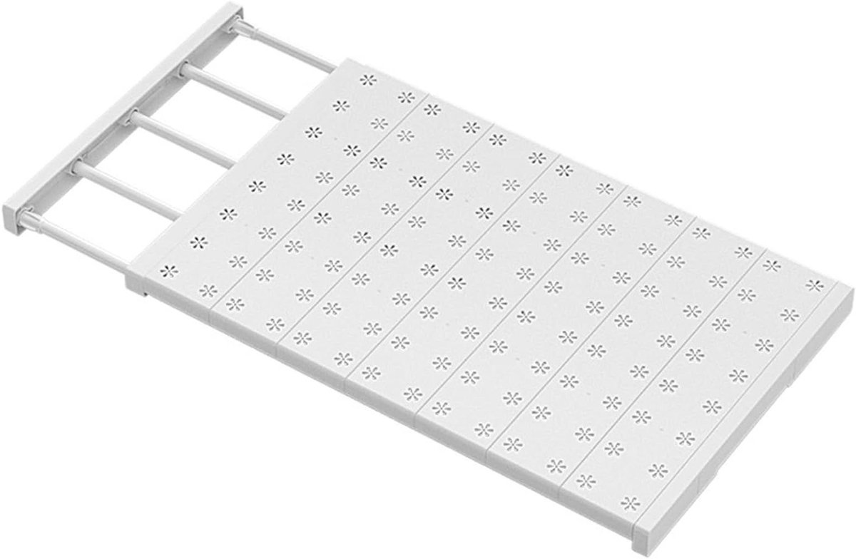 Opslag Plank - Kast Organizer - Ruimte Besparen - Uitschuifbaar Ontwerp - Verstelbaar - Zwart
