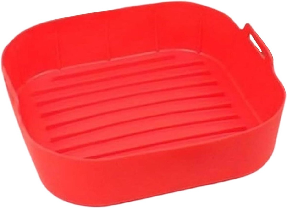 Luchtfriteuse Manden Herbruikbare Inzetstukken Veelzijdig Koken Efficiënt Vetmanagement 22.3 x 5 x 6.5 cm Rood