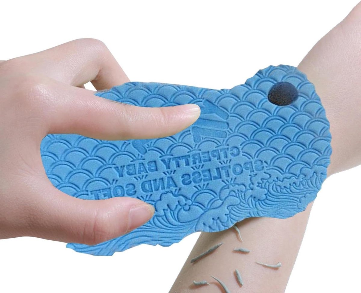 Douche Spons - Bad Hulpje - Dagelijkse Hygiëne - Dubbele Textuur - 126 cm - Blauw