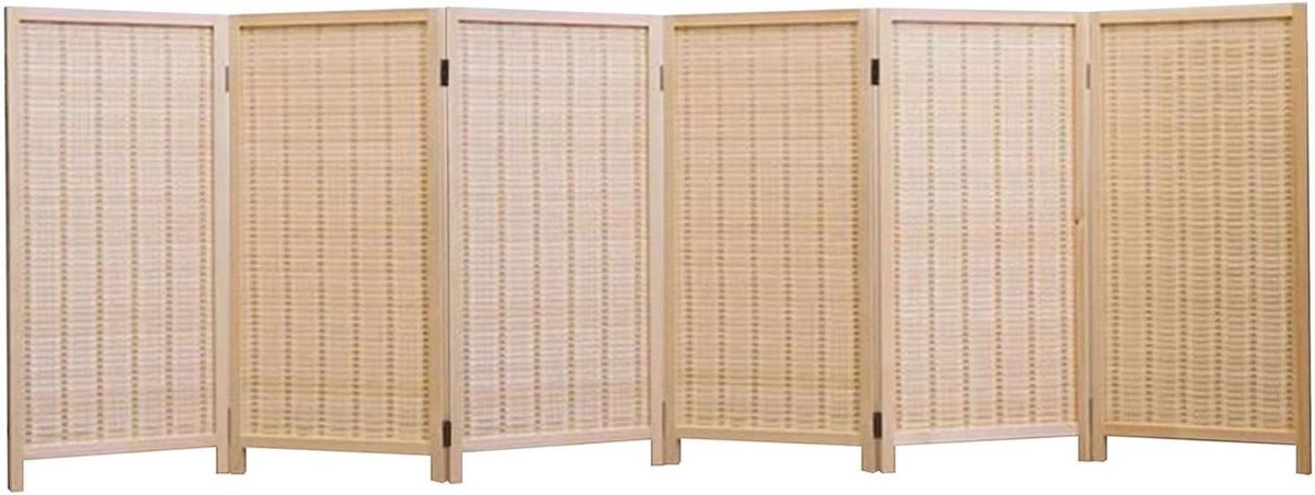 Kamerscherm Panel - Vouwscherm Privé - Ruimte Verdelen - Handgeweven Bamboe - 100x40cm 6 P