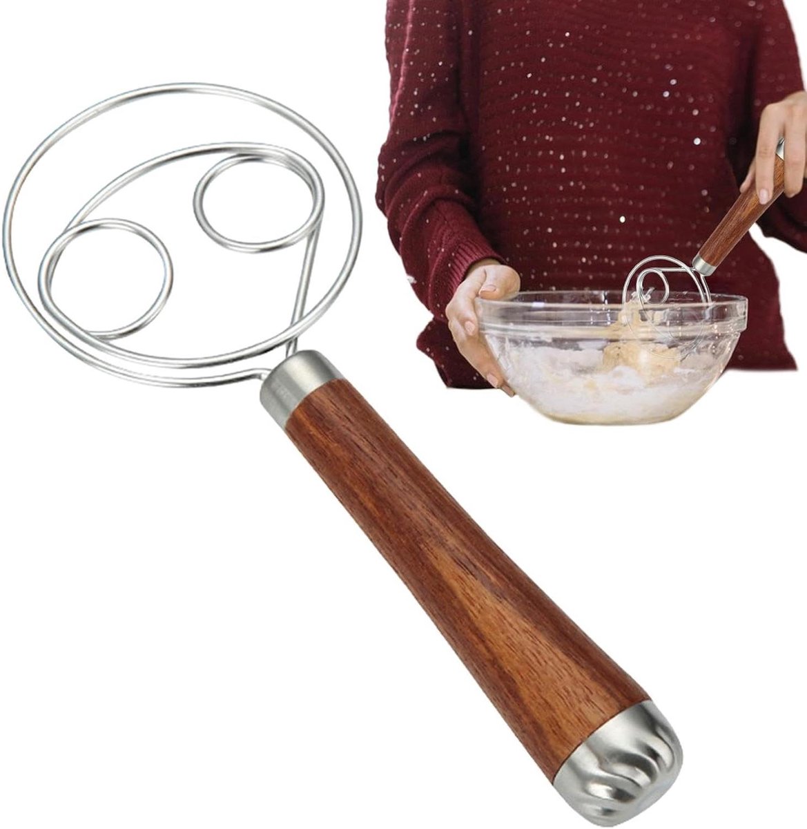 Brood Deeg Mixer - Deeg Klopper - Bakken Thuis - Roestvrij Staal - 173 x 49 cm - Meerkleurig