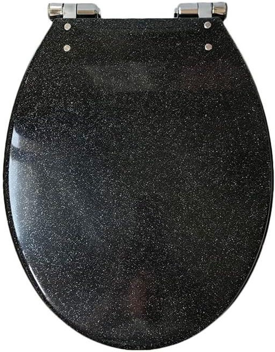 Toiletbril Hars - Badkamer Deksel - Badkamer Upgrade - Soft Close Mechanisme - 36x40-47cm - Zilverfolie Roze