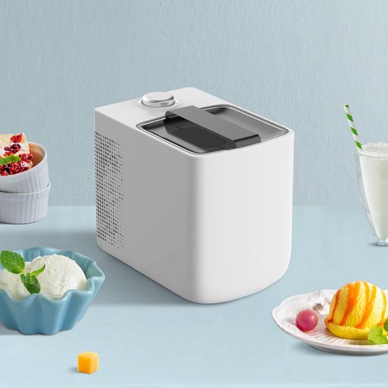 IJsmachine - Dessertmaker - Zelf ijs maken - Automatisch zonder voorkoeling - 500ML capaciteit - Rood — afbeelding 2