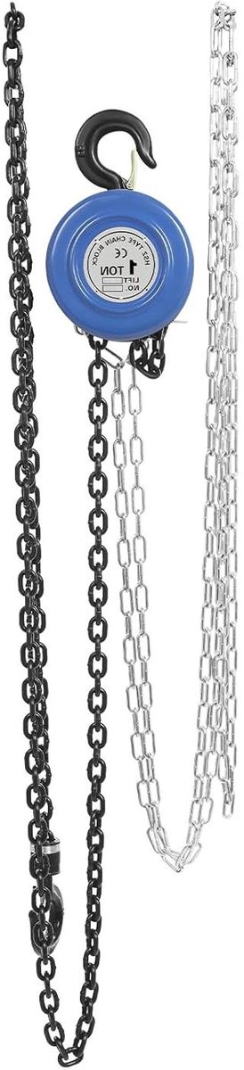 Handkettingtrekker - Hefgereedschap - Laden Hefen - Robuuste Staalconstructie - 1T Hefcapaciteit - Blauw