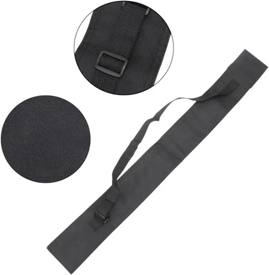Biljartstaarttas - Keutas Opbergtas - Biljart Accessoires - Waterdicht Duurzaam Materiaal - 80/115 cm - Zwart — afbeelding 2