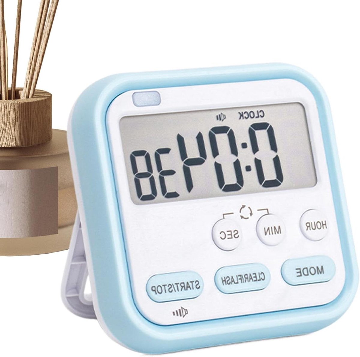 Digitale Timer - Keukenwekker Studie - Tijdmanagement Hulp - Stil Ontwerp - 8 x 3 cm - Blauw