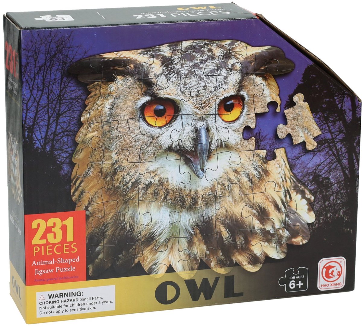 Lobbes legpuzzel uil karton 231 stukjes dierenpuzzel kinderen.
