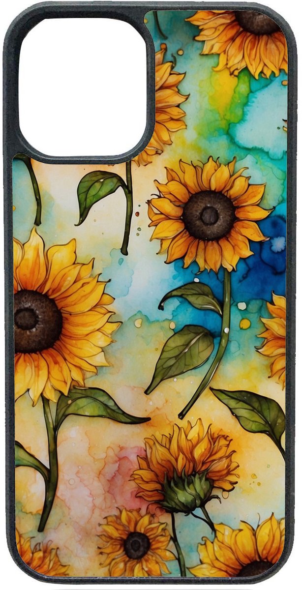 Telefoonhoesje - WATERVERF ZONNEBLOEMEN - Iphone 17