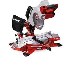 Einhell Accu Afkort-/Verstekzaag TE-MS 18/210 Li Solo - Power X-Change - 18 V/Li-ion - Ø210 mm - X-Tend werkstuksteunen - Incl. 40 tands zaagblad - Excl. accu en lader