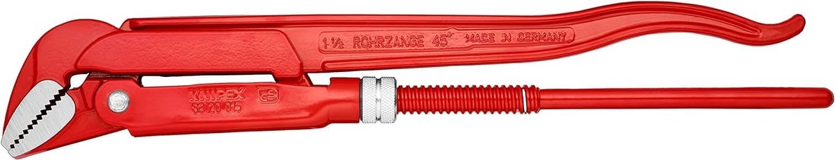 Pijptang 45° - Gereedschap Tang - Buizen Draaien - Zelfklemmend Effect - 430 mm Lengte - Rood