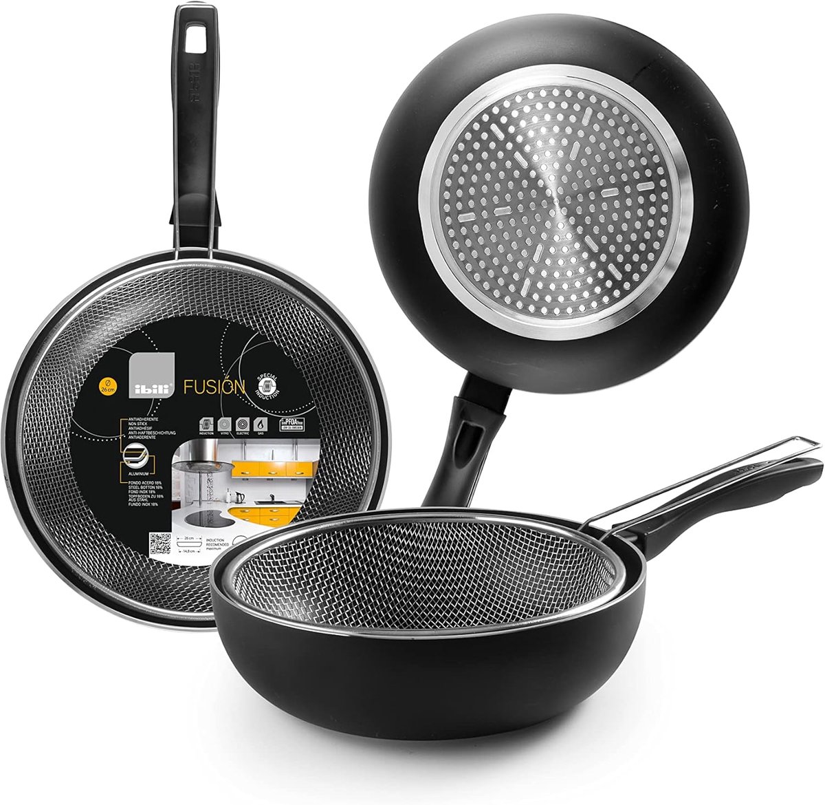 Friteuse met mand - Koekenpan - Frituren - Geschikt voor inductie - 26 cm