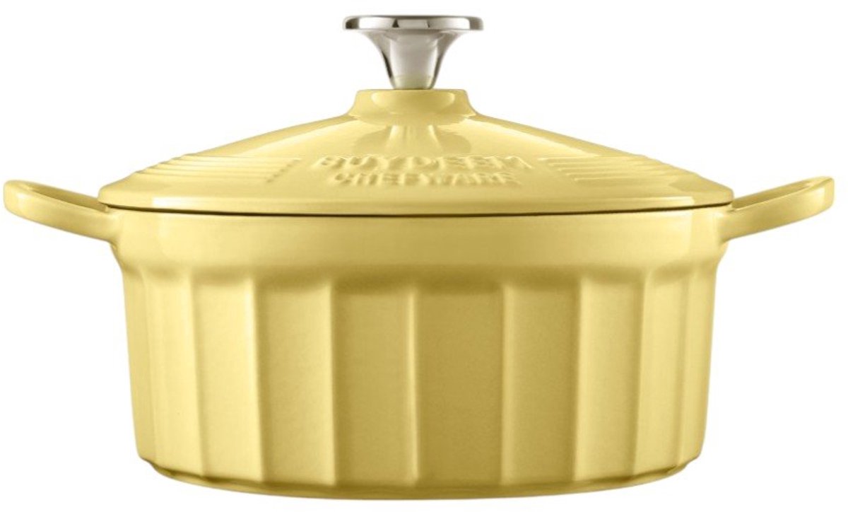 BUYDEEM CP521 Serie - Geëmailleerde Gietijzeren Pan - 2,9L - Mellow Yellow