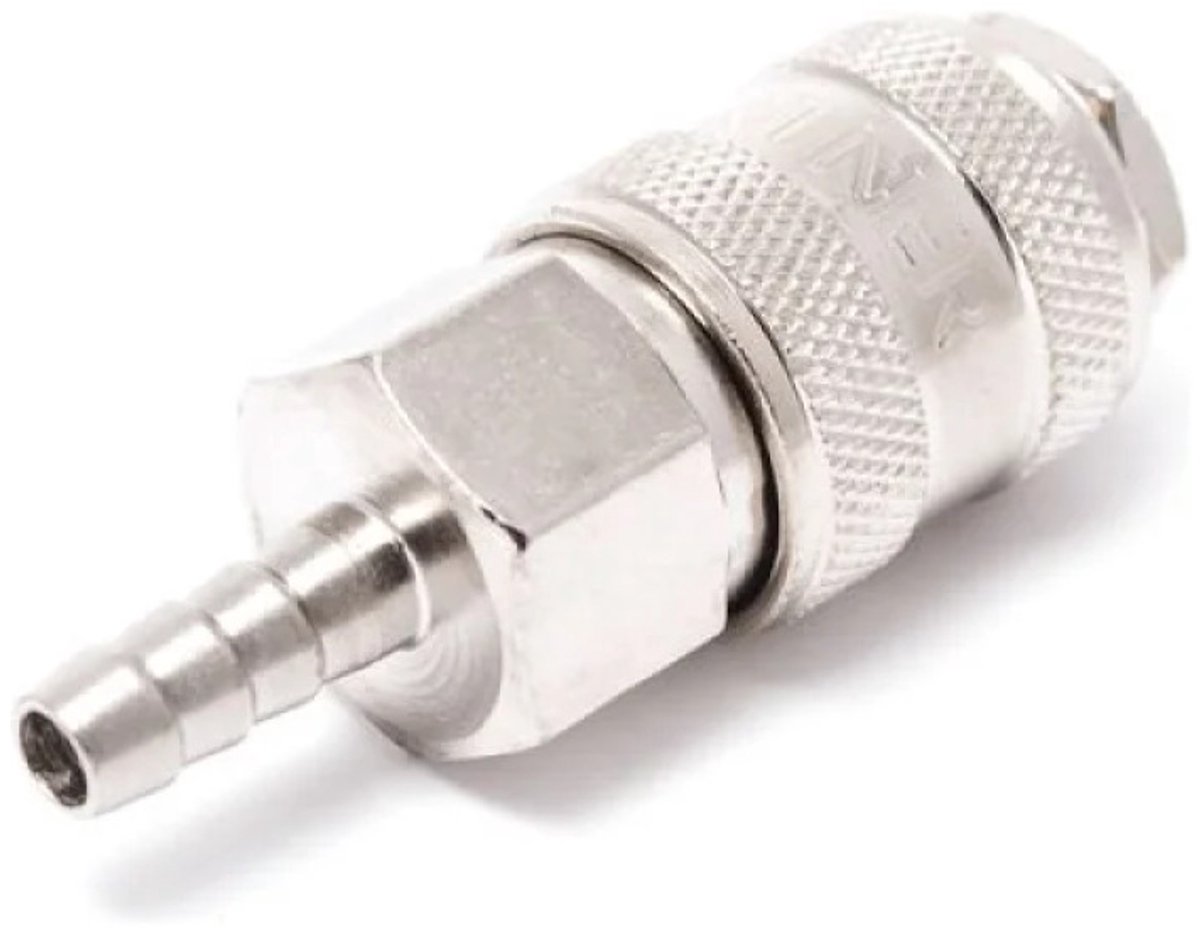 Partner Serie - Pneumatische Snelkoppeling - 8 mm - Hoekventiel - Roestvrij Staal