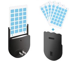Muggenstekkers -Met 5 Klevende Pads - Stoot effectief vliegen, fruitvliegen, muggen- Verstelbare UV-lamp en LED-nachtlamp in één-zwart