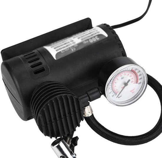 Draagbare luchtcompressor, voor voor autobanden, motorfietsen, mini-luchtpomp met manometer, 12V DC-voeding, Geschikt voor het snel oppompen van sportballen. — afbeelding 2