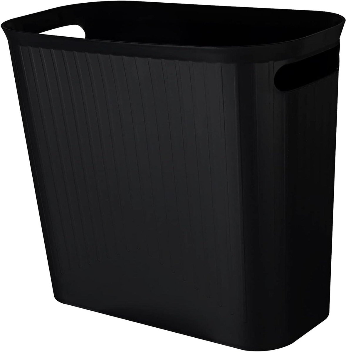 Slanke Prullenbak - Vuilnisbak Afvalmand - Kleine Ruimtes - Met Handgrepen - 3.5 Gallon - Zwart