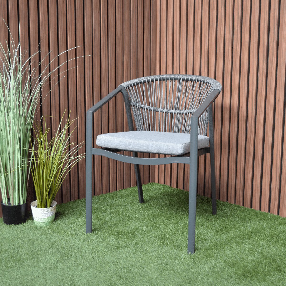Tuinstoel Valencia Antraciet Relax Dining (stapelbaar) - 6301A