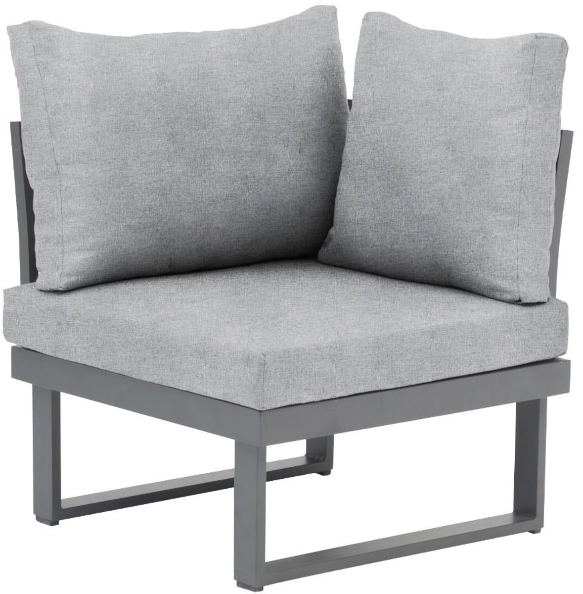 Loungeset SenS-Line Olympia Diningset Family Tuinset 5-delig Aluminium/Hout Hoekbank - 351311