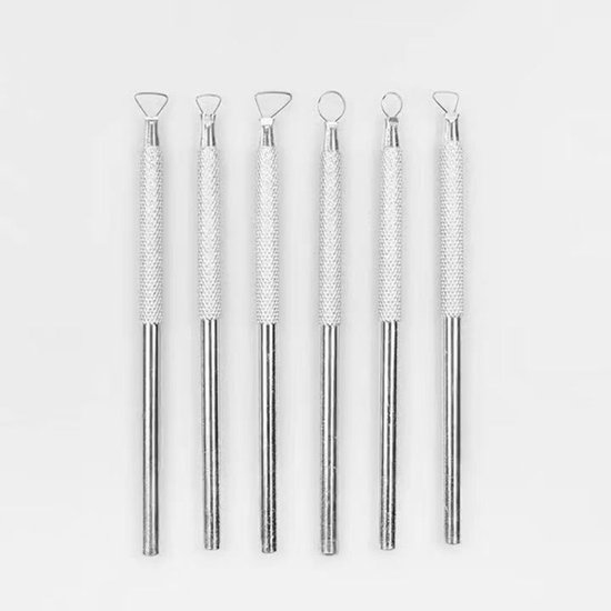 6 stks aardewerk gereedschap klei beeldhouwen tool set, gravure carving schraper klei aardewerk beeldhouwen tool set