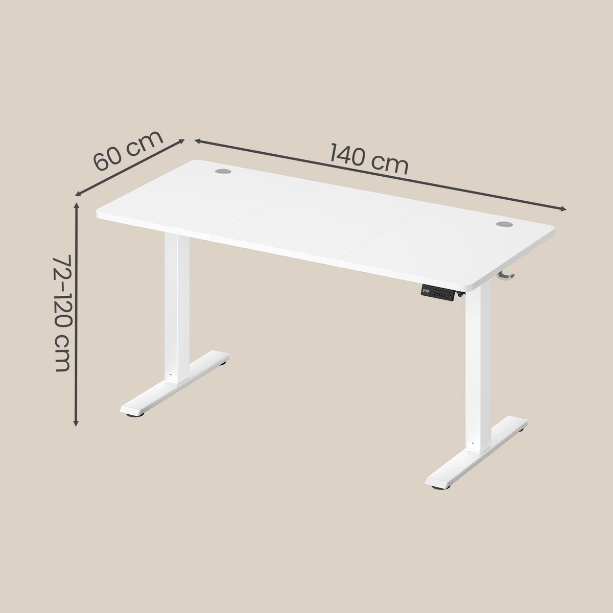 VASAGLE VASAGLE Elektrisch Zit-Sta Bureau - afbeelding 2
