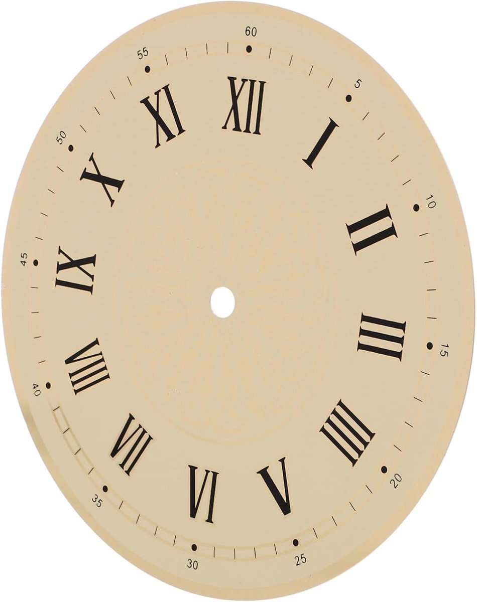 Horloge Wijzerplaat - Klok Onderdeel - DIY Klok Maken - Duurzaam IJzeren Materiaal - 17.3 x 17.3 cm - Meerkleurig