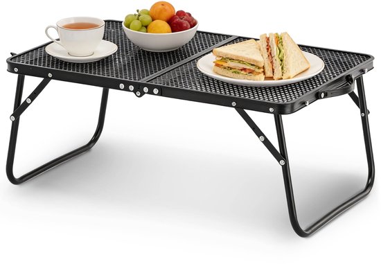 Opvouwbare kampeertafel, draagbare kampeertafel, zwart, compact 60x40x26,5cm van Merkloos — afbeelding 3