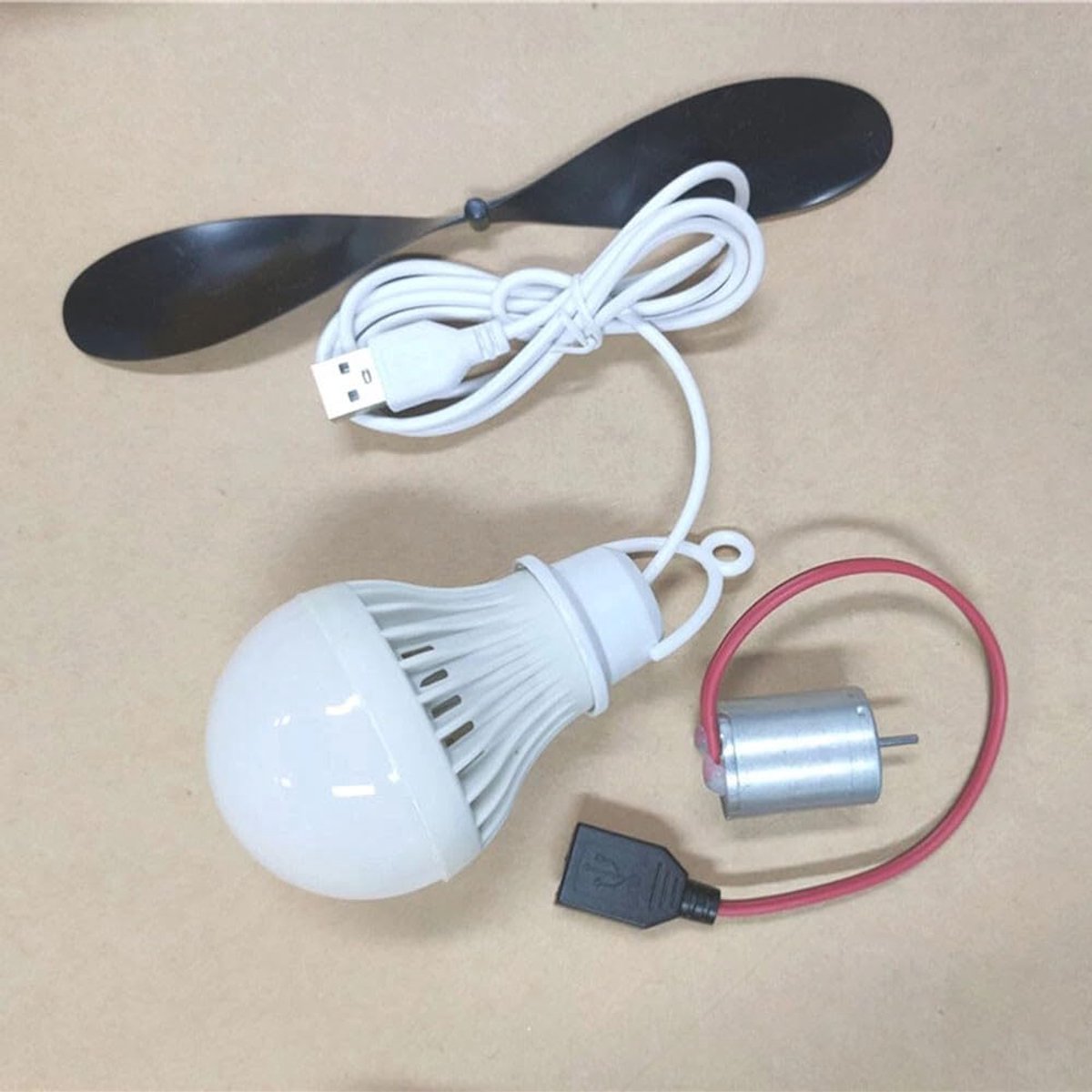 Windkracht Generator - Doe-het-zelf Experiment - Stroom Opwekken - Educatief Speelgoed - 18cm Propeller