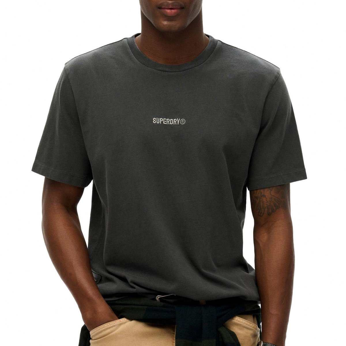 Superdry Micrologo Shirt Heren Zwart