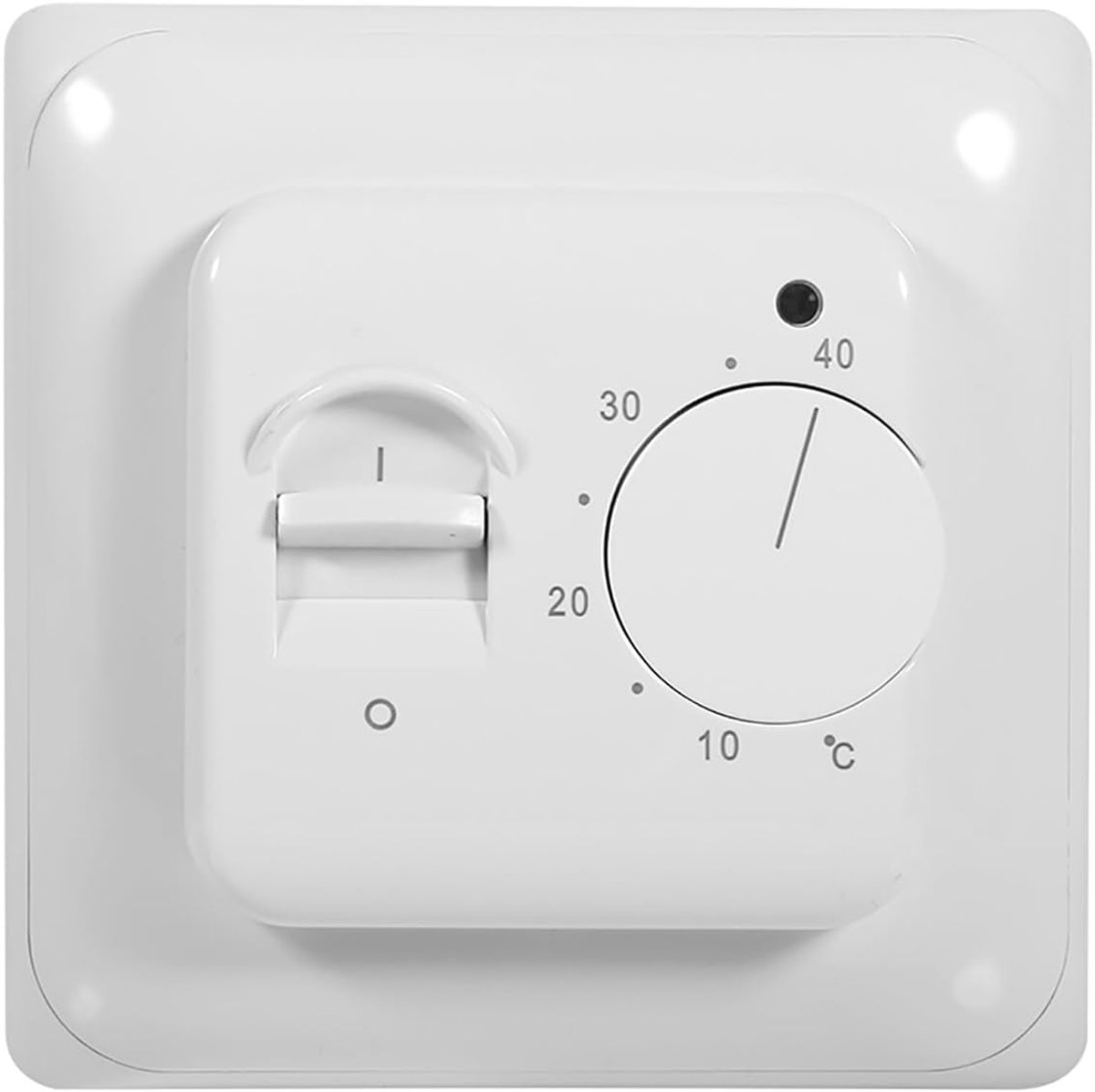 Thermostaat Vloerverwarming - Temperatuurschakelaar Energiebesparend - Handmatig Regelen - Met Bodemsensor - 85 x 85 cm - Wit