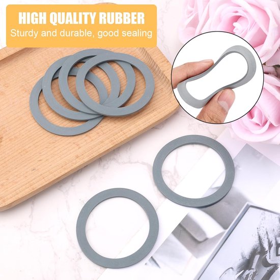 Blender Pakking - Rubber Ring - Blender Reparatie - 6 Stuks Set - 6.6 cm Diameter - Grijs van Merkloos — afbeelding 3