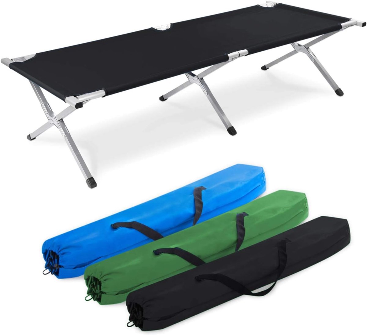 VH Supplies®Veldbed - Stretcher - Kampeerbed - 195 x 65 x 45 cm - Max 150kg