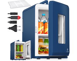 KESSER® Tafelmodel Koelkast 15 Liter AC DC 220-240V en 12V - Mini Koelkast Vrijstaand met Verwarmingsfunctie - Koelbox ideaal voor Auto en camperen -