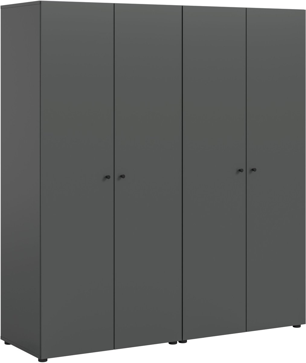 Xonox.Home Darw kledingkastcombinatie (B/H/D: 160x176x51 cm) antracietkleurig