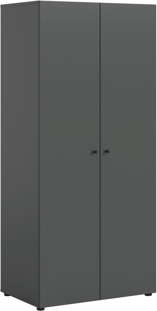 xonox.home Darw kledingkast met 2 deuren (B/H/D: 80x176x51 cm) antracietkleurig