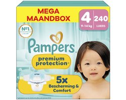 Pampers - Premium Protection - Maat 4 - Mega Maandbox - 240 luiers - 9/14KG