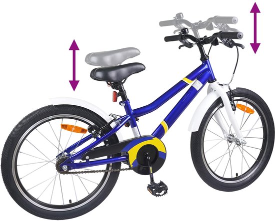 vidaXL - Kinderfiets - 18 - Inch - voor - 5-7 - jaar - oud - Blauw - wit van VidaXL — afbeelding 2