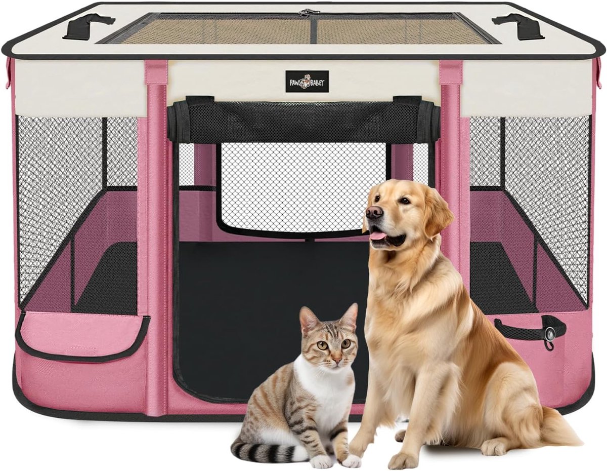 Opvouwbare Huisdieren Box - Draagbare Kennel Tent - Reizen en Thuis - Waterdichte Bodem Gaas