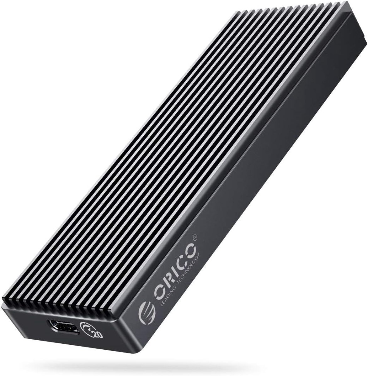 NVME SSD Behuizing - Externe Harde Schijf - Snelle Data Transfer - Aluminium Koeling - 108mm - Donkergrijs
