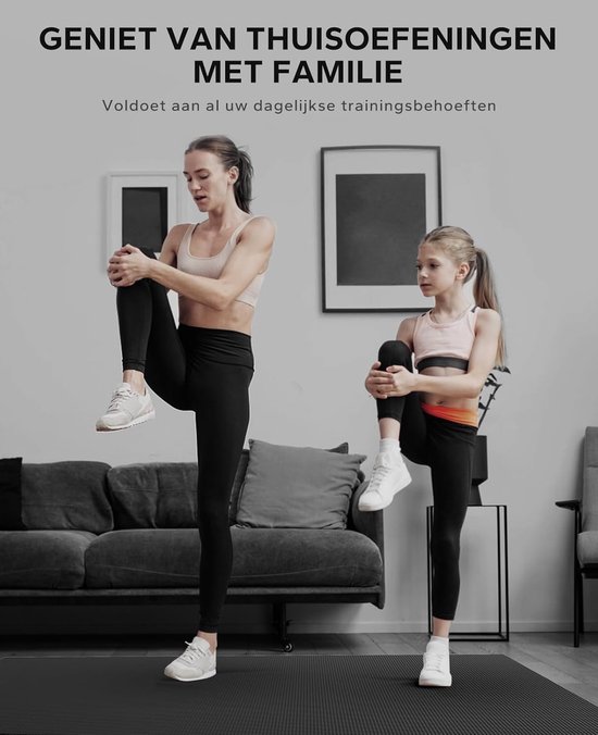 Yogamat XXL - Sportmat Fitnessmat - Thuis Sporten - Extra Breed Antislip - 274x183x0.8cm - Zwart van Yogamat — afbeelding 2
