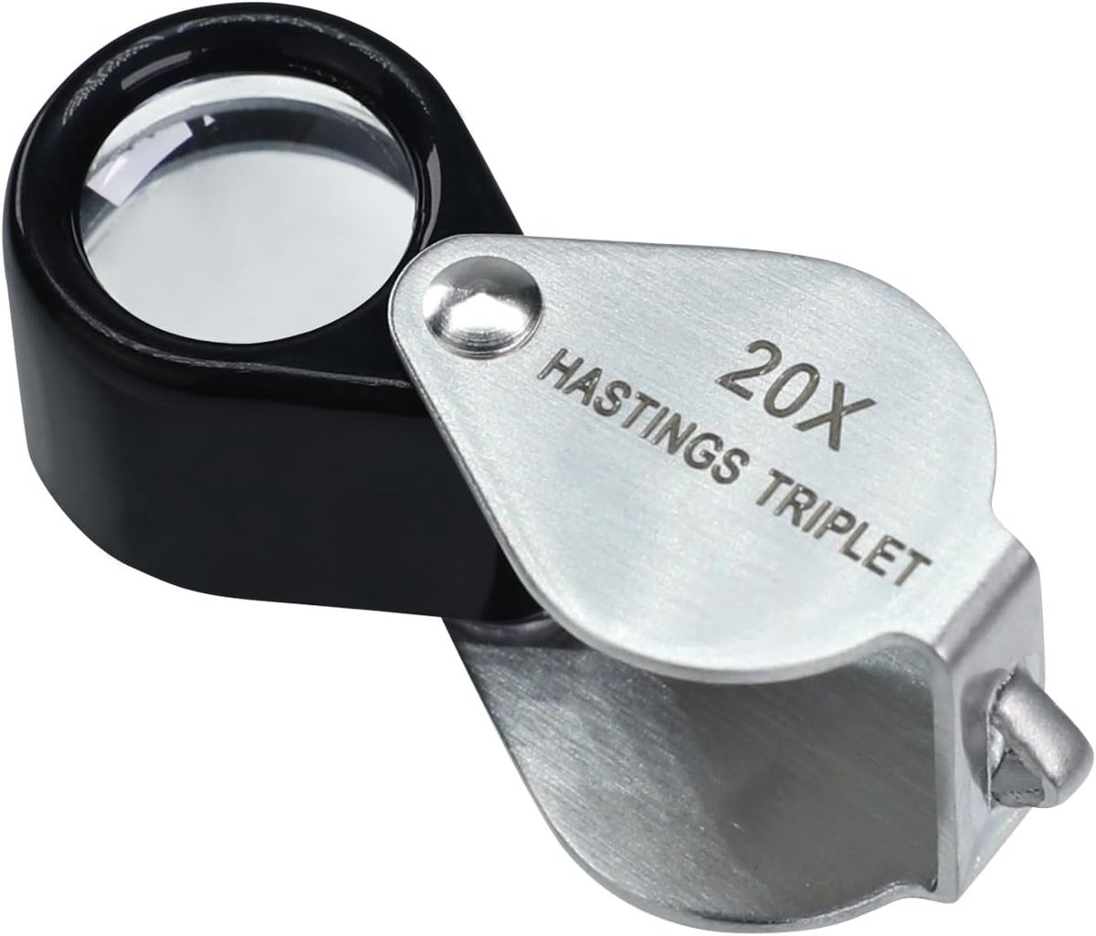 Sieraden Loep - Vergrootglas Horloge Reparatie - Diamanten Inspectie - 20x Vergroting Triplet - 12mm Lens Diameter - Zilverkleurig