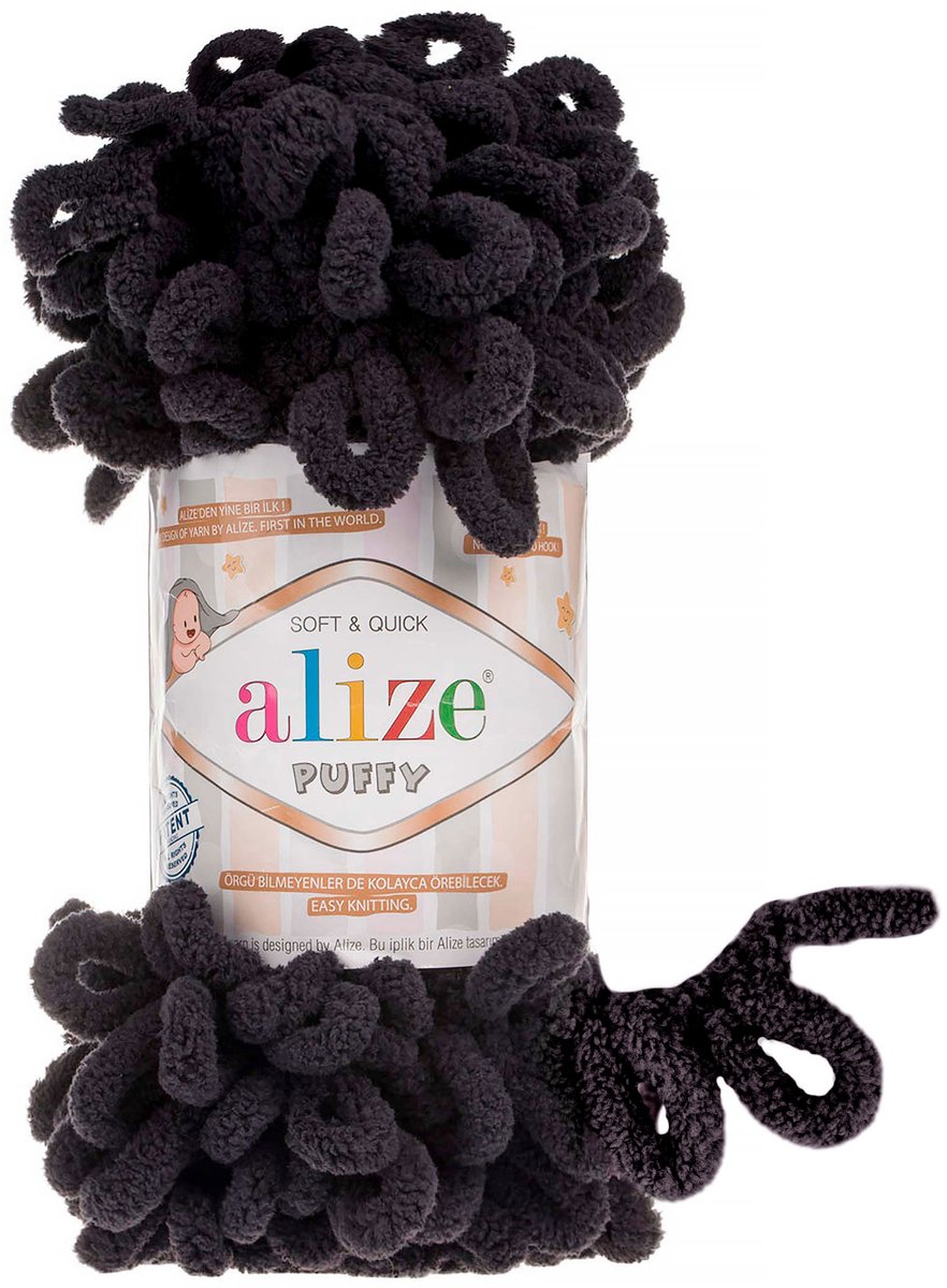Alize Puffy 1060 Black Pakket 5 bollen 100 Gram