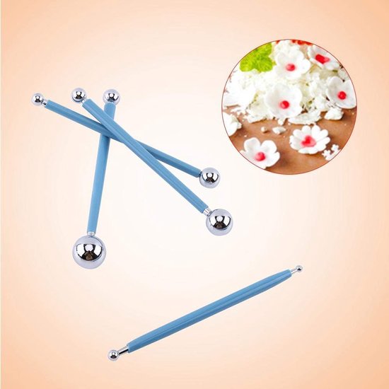 Modelleergereedschap met ronde punt — Metalen kogelstiften, set voor klei, keramiek en beeldhouwen — Kogelgereedschap, keramiekgereedschap, set voor het boetseren met polymeerklei