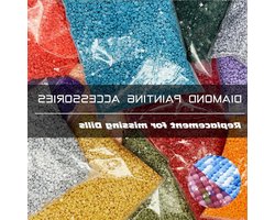 Carsilers Diamond Painting Stenen Vierkant 3827, Diamond Painting accessoires vervangstenen individueel, vervanging voor ontbrekende Diamond Painting boorparels, edelstenen, 3500 stuks