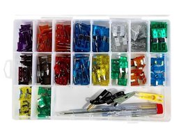 Autozekeringen Set - Zekeringhouder Assortiment - Auto Onderhoud - 306 Stuks - 20x14x3.9cm - Multicolor