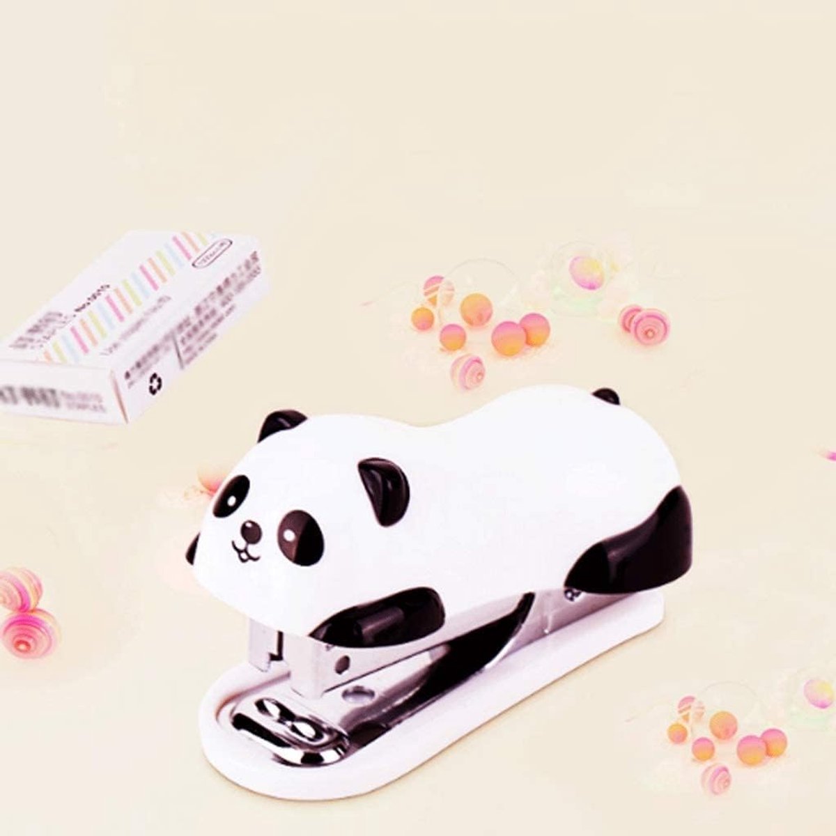 Nietmachine Panda - Papier Binder - Kantoor School - Moeitebesparend Nieten - 200 Gram - Wit