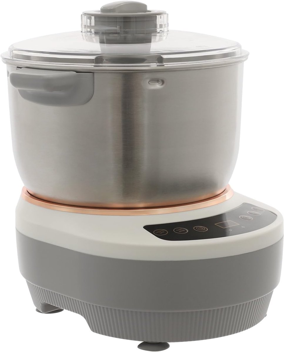 Deegkneedmachine - Automatische mixer - Brood bakken thuis - Constante temperatuur functie - 7 liter capaciteit - Zilver grijs wit